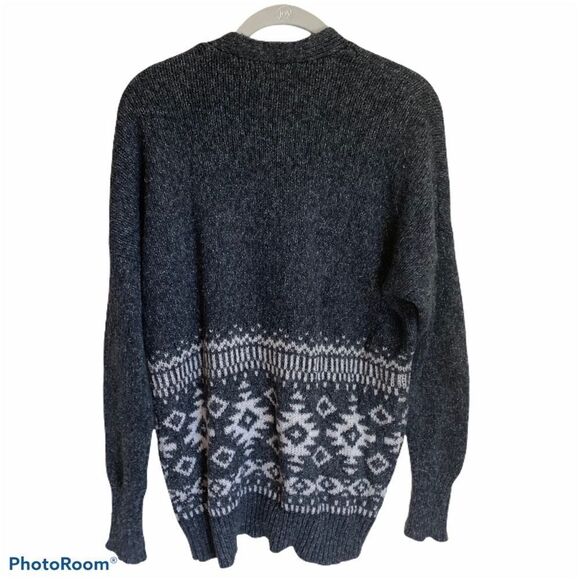 Hollister Cozy Grandfather Style Sweater Cardigan Eclectic Grandpa Size M/L - Picture 4 of 7